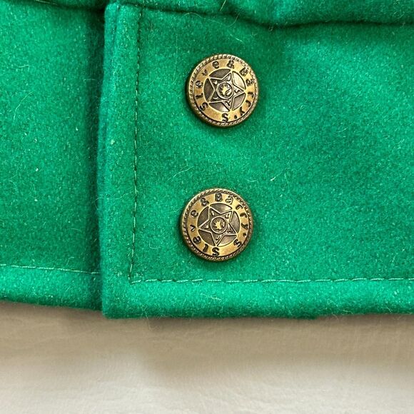 Vintage Wright State Raiders Jacket Mens 2XL Green Steve & Barrys WSU Letterman - Picture 5 of 16